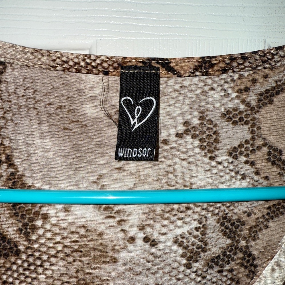 Windsor Snake Print Wrap Blouse - Brown - Picture 4 of 5